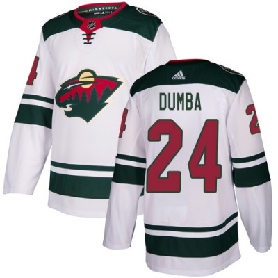 Adidas Minnesota Wild #24 Matt Dumba White Road Authentic Stitched NHL Jersey Men's